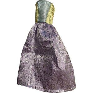Fashionista Barbie Purple and Cream Color Party Dress
